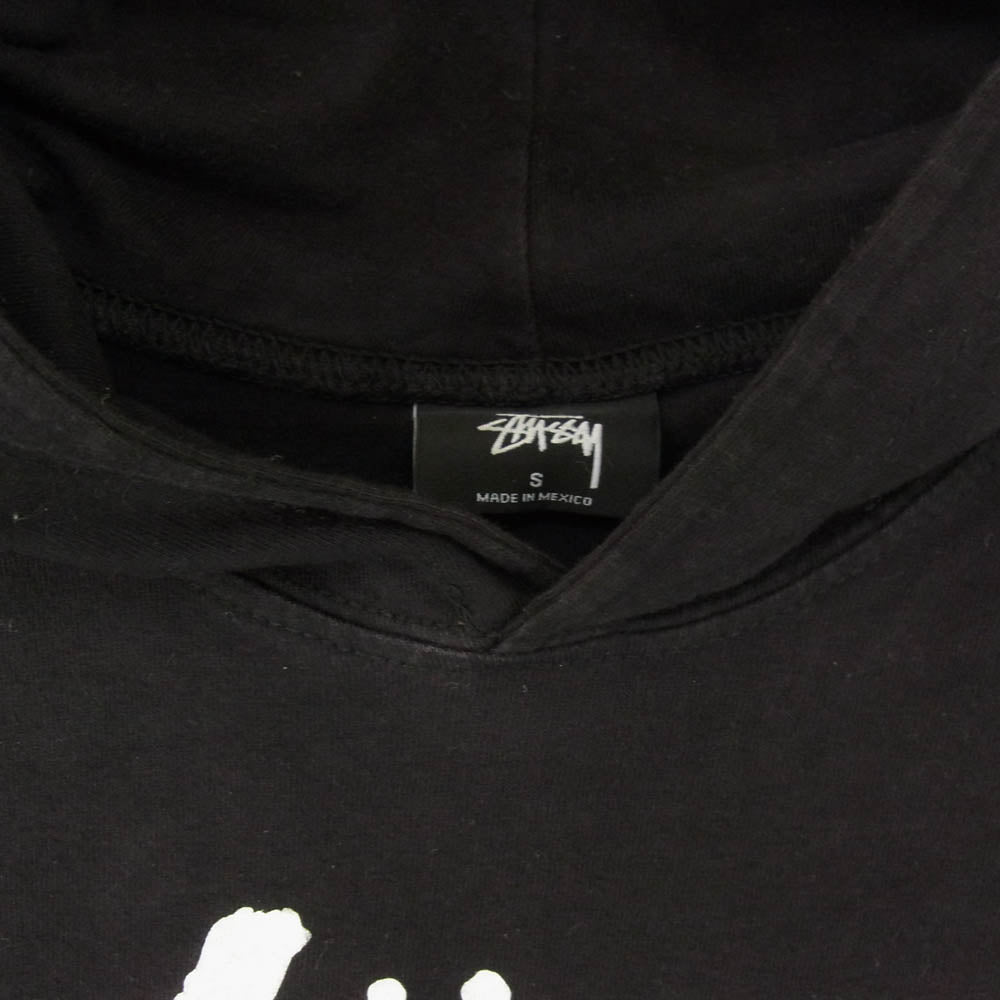 STUSSY ステューシー ワールドツアー フーデッド 長袖カットソー パーカー ブラック系 S【中古】