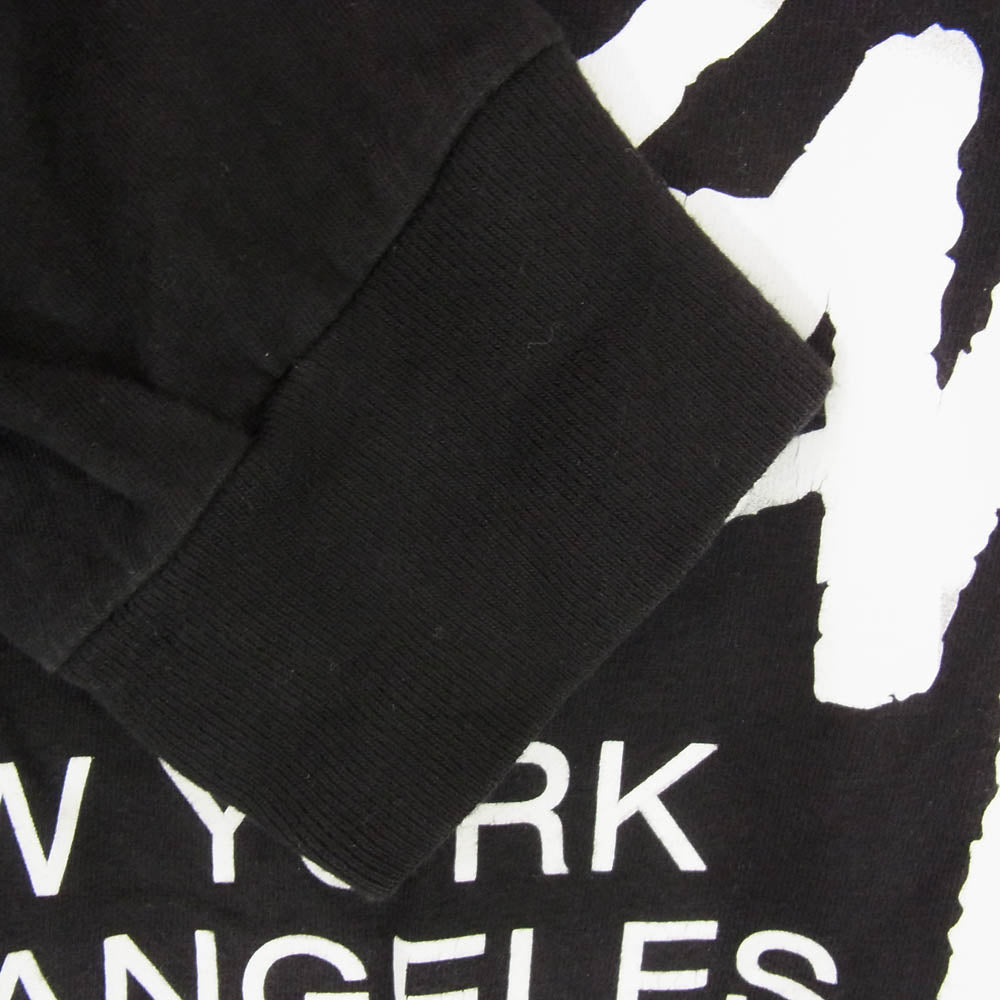 STUSSY ステューシー ワールドツアー フーデッド 長袖カットソー パーカー ブラック系 S【中古】