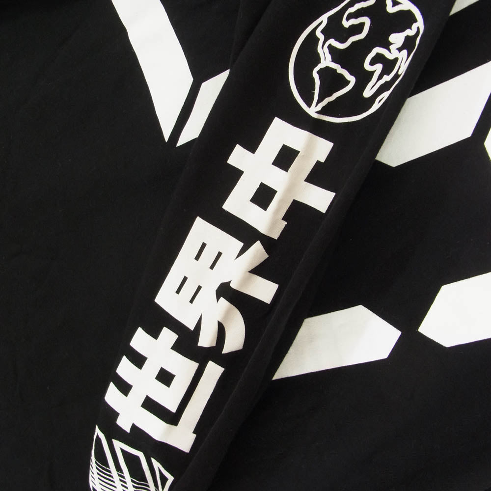 STUSSY ステューシー Japan International LS TEE 世界中 SSロゴ プリント 長袖カットソー ブラック系 M【中古】