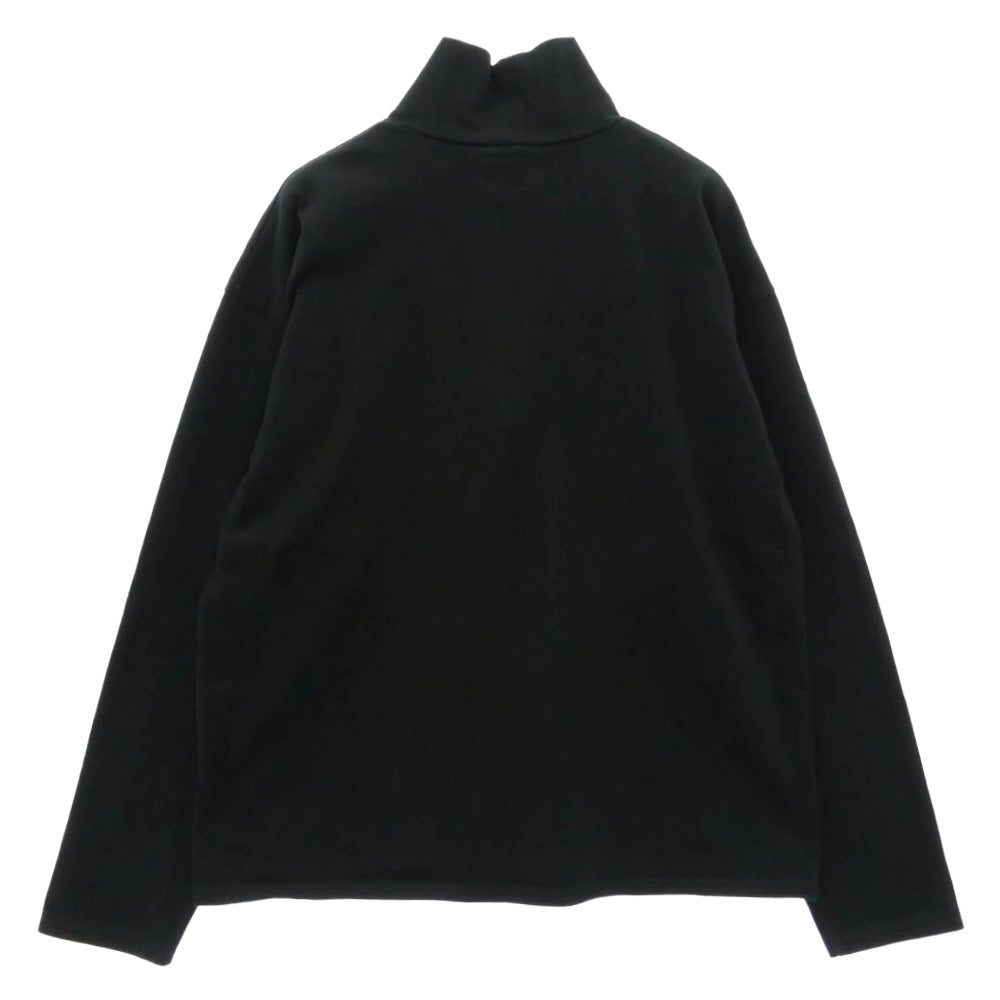 STUSSY ステューシー ロゴ プリント ハイネック ロングスリーブ 長袖 カットソー ブラック系 S【中古】