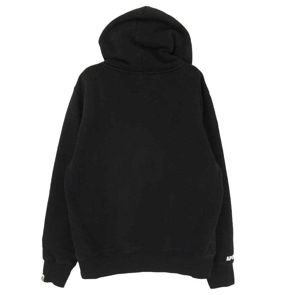 A BATHING APE アベイシングエイプ aapswm3348xx9 AAPE BY A BATHING APE APUNVS UNIVERSE プリント スウェット パーカー ブラック系 M【中古】