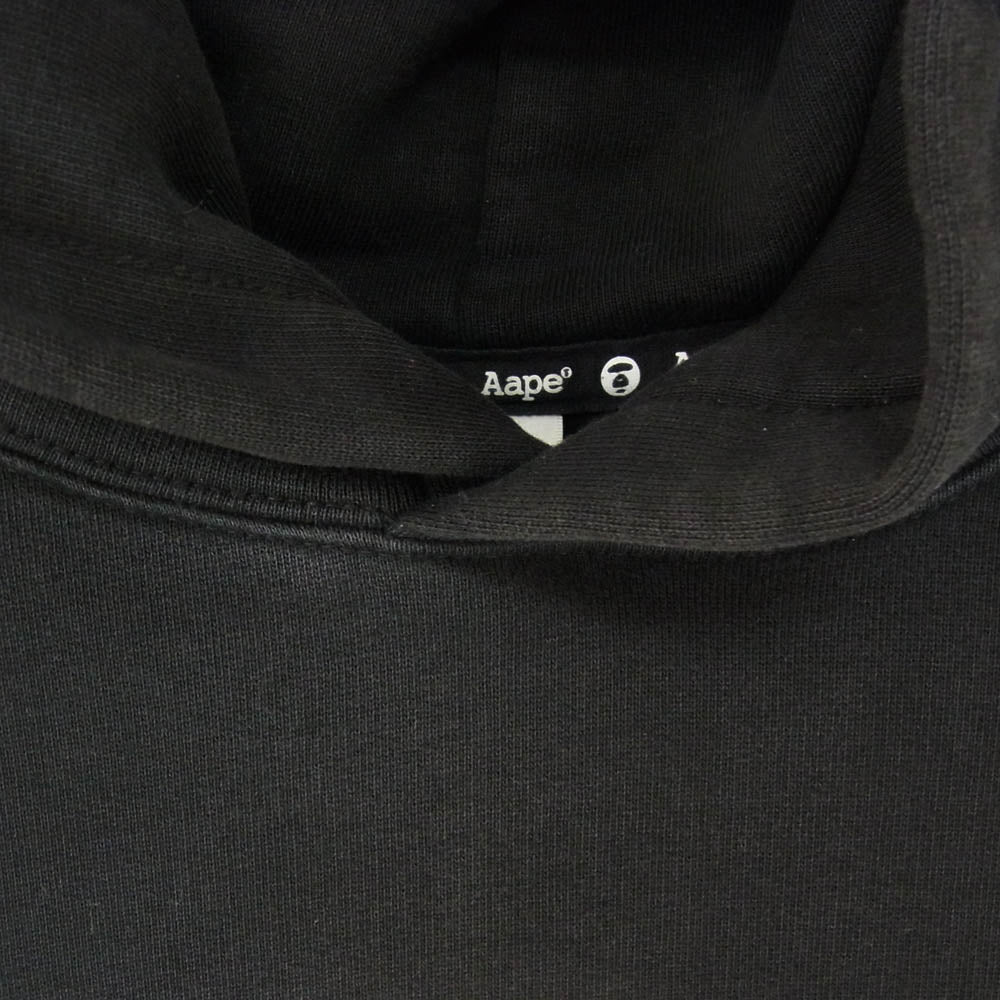 A BATHING APE アベイシングエイプ aapswm3348xx9 AAPE BY A BATHING APE APUNVS UNIVERSE プリント スウェット パーカー ブラック系 M【中古】