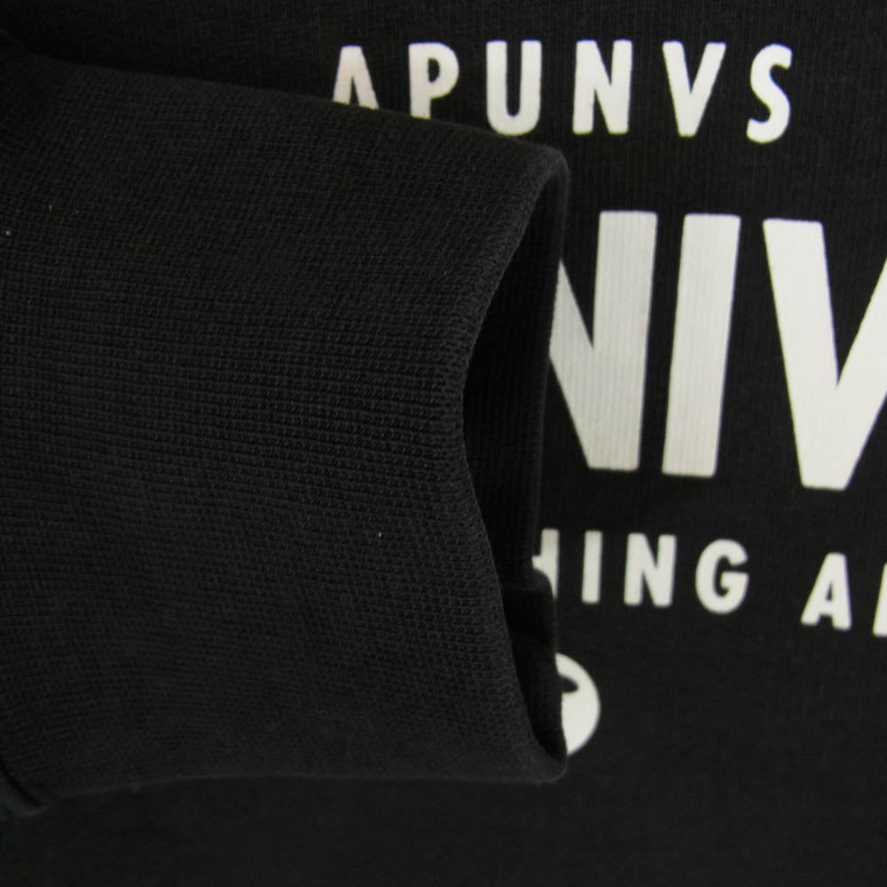 A BATHING APE アベイシングエイプ aapswm3348xx9 AAPE BY A BATHING APE APUNVS UNIVERSE プリント スウェット パーカー ブラック系 M【中古】