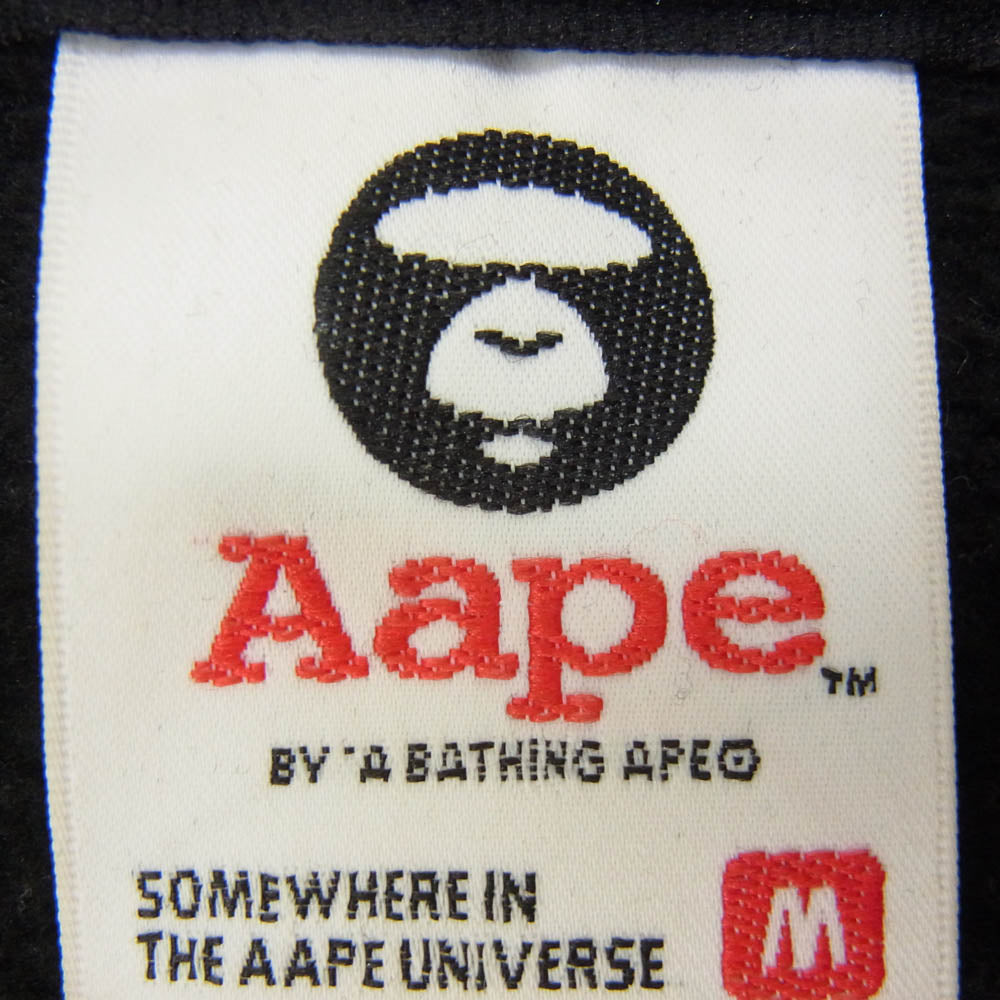 A BATHING APE アベイシングエイプ aapswm3348xx9 AAPE BY A BATHING APE APUNVS UNIVERSE プリント スウェット パーカー ブラック系 M【中古】