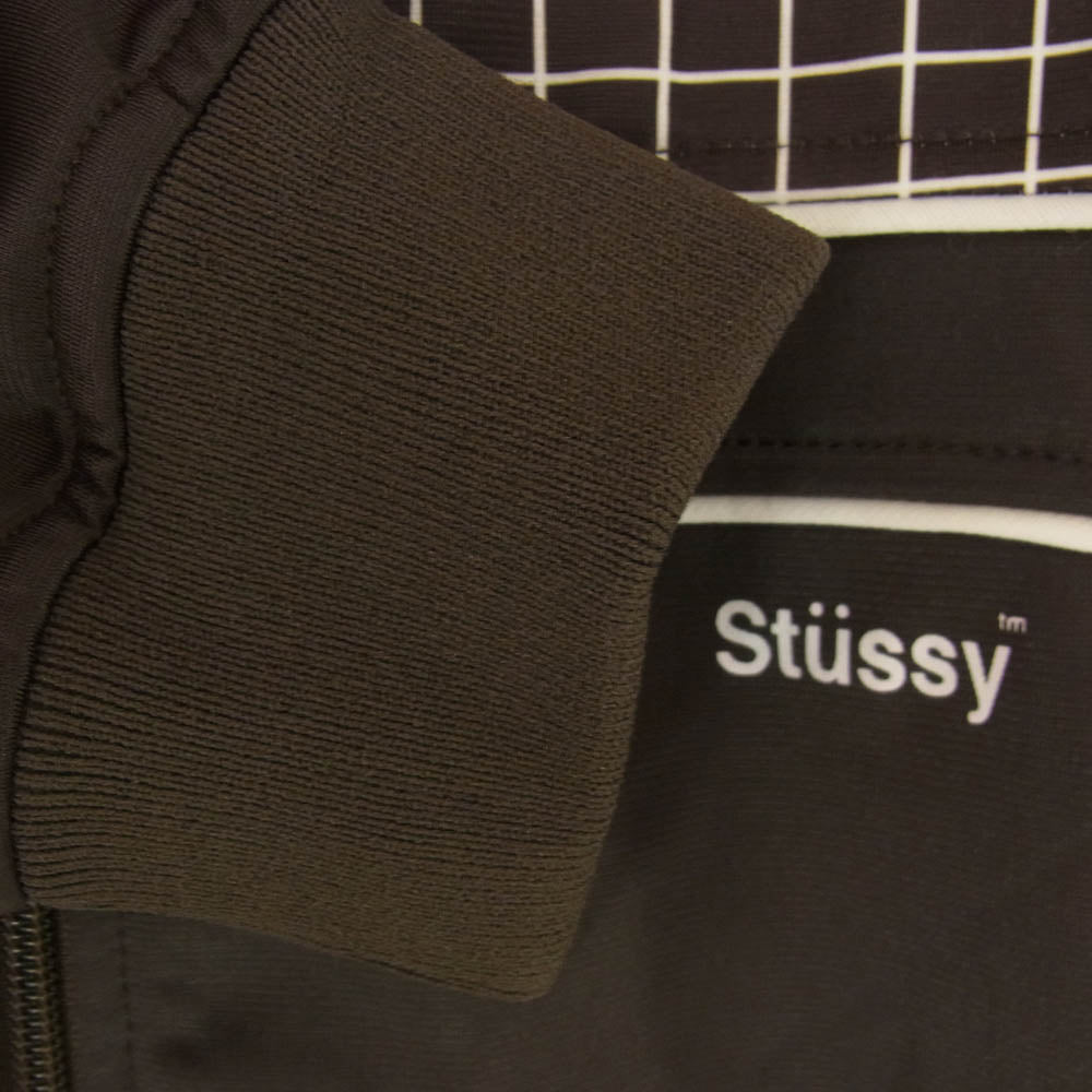 STUSSY ステューシー 00s OLD STUSSY スクエアデザイン SSロゴ ジップ トラック ジャケット ブラウン系 MD【中古】