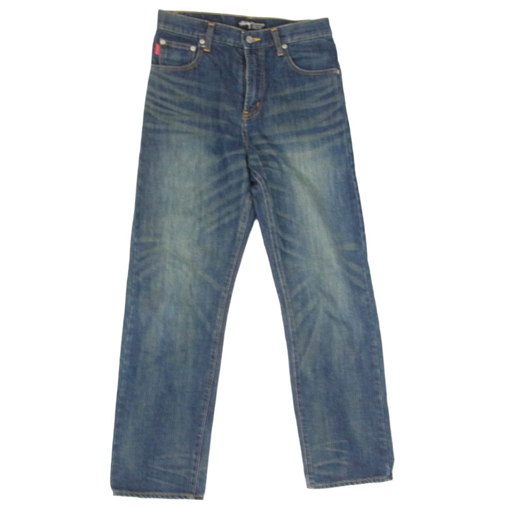 STUSSY ステューシー 金タグ rough and rugged denim ロゴ 刺繍 ライトオンス デニム パンツ インディゴブルー系 28【中古】