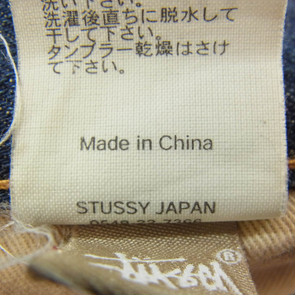 STUSSY ステューシー 金タグ rough and rugged denim ロゴ 刺繍 ライトオンス デニム パンツ インディゴブルー系 28【中古】