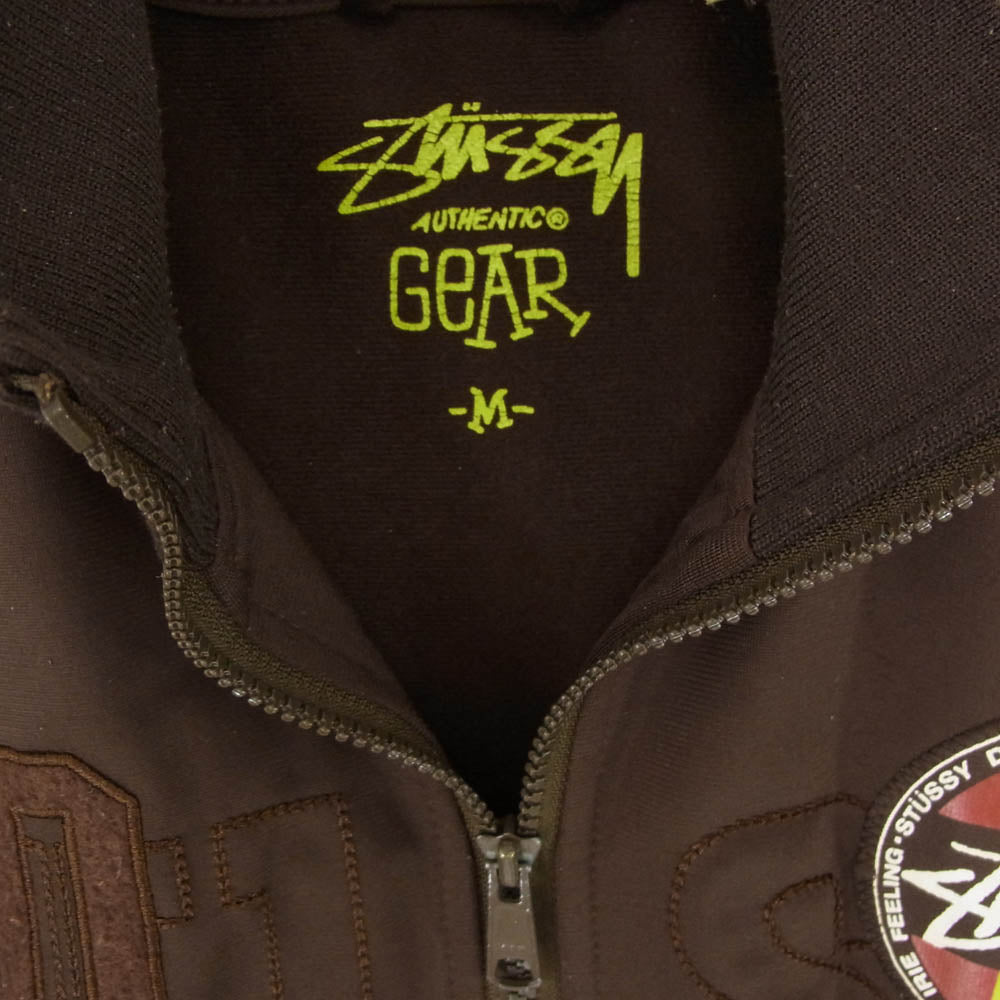 STUSSY ステューシー OLD STUSSY AUTHENTIC GEAR RASTA TRACK JACKET ラスタ ストックロゴ トラック ジャケット ブラウン系 M【中古】