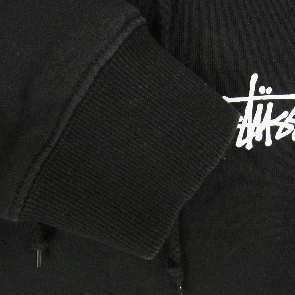 STUSSY ステューシー Basic Logo Pull Over Hoody ベーシック ストック ロゴ スウェット パーカー ブラック系 S【中古】
