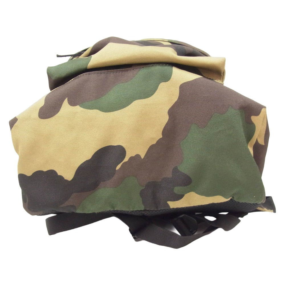 STUSSY ステューシー CORDURA CAMO DAY PACK カモ柄 迷彩 コーデュラ ストックロゴ 刺繍 デイパック リュック カーキ系【中古】