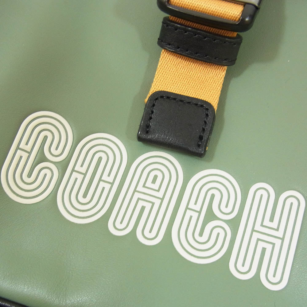 COACH コーチ C6647 ロゴ ボディバッグ ショルダーバッグ クロスボディバッグ グリーン系【中古】