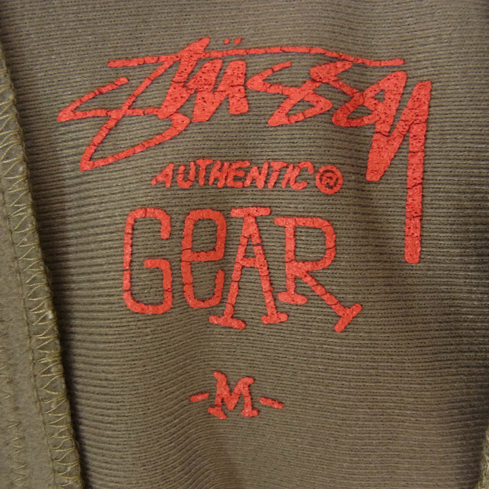 STUSSY ステューシー AUTHENTIC GEAR Track Jacket world tour london tokyo ワールドツアー パネル 切替 トラック ジャケット カーキ系 M【中古】
