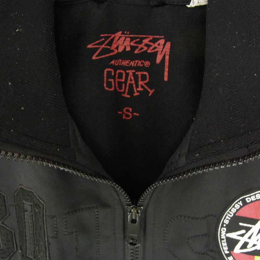 STUSSY ステューシー OLD STUSSY AUTHENTIC GEAR RASTA TRACK JACKET ラスタ ストックロゴ トラック ジャケット ブラック系 S【中古】