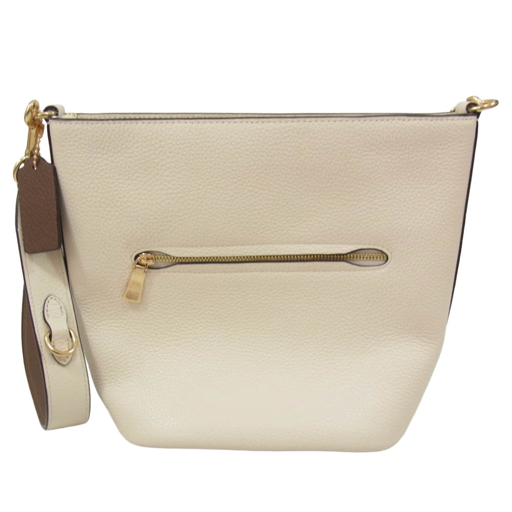 COACH コーチ CH248 ロゴ ローガン ダッフルバッグ メッセンジャーバッグ ショルダーバッグ レザーバッグ オフホワイト系【中古】