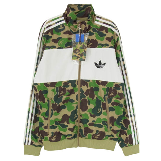 × ADIDAS ORIGINALS BY BAPE FIREBIRD TRACKTOP BAPE Camo アディダスオリジナルス バイ べイプ ファイアーバード トラックトップ ベイプ カモ カーキ系 L【新古品】【未使用】【中古】