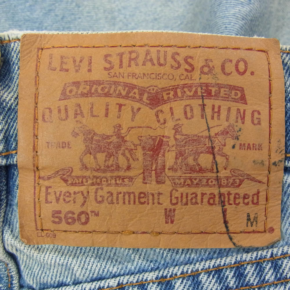 Levi's リーバイス 90s 98年 USA製 560 LOOSE FIT ルーズフィット デニム パンツ インディゴブルー系 M【中古】