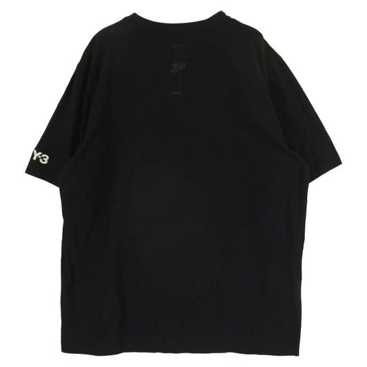 Y-3 Yohji Yamamoto ワイスリー ヨウジヤマモト HG6095 M CH1 SS TEE CF STRIPES ストライプ クルーネック 半袖 Tシャツ ブラック系 2XL【中古】
