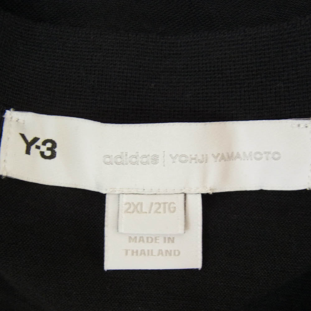 Y-3 Yohji Yamamoto ワイスリー ヨウジヤマモト HG6095 M CH1 SS TEE CF STRIPES ストライプ クルーネック 半袖 Tシャツ ブラック系 2XL【中古】