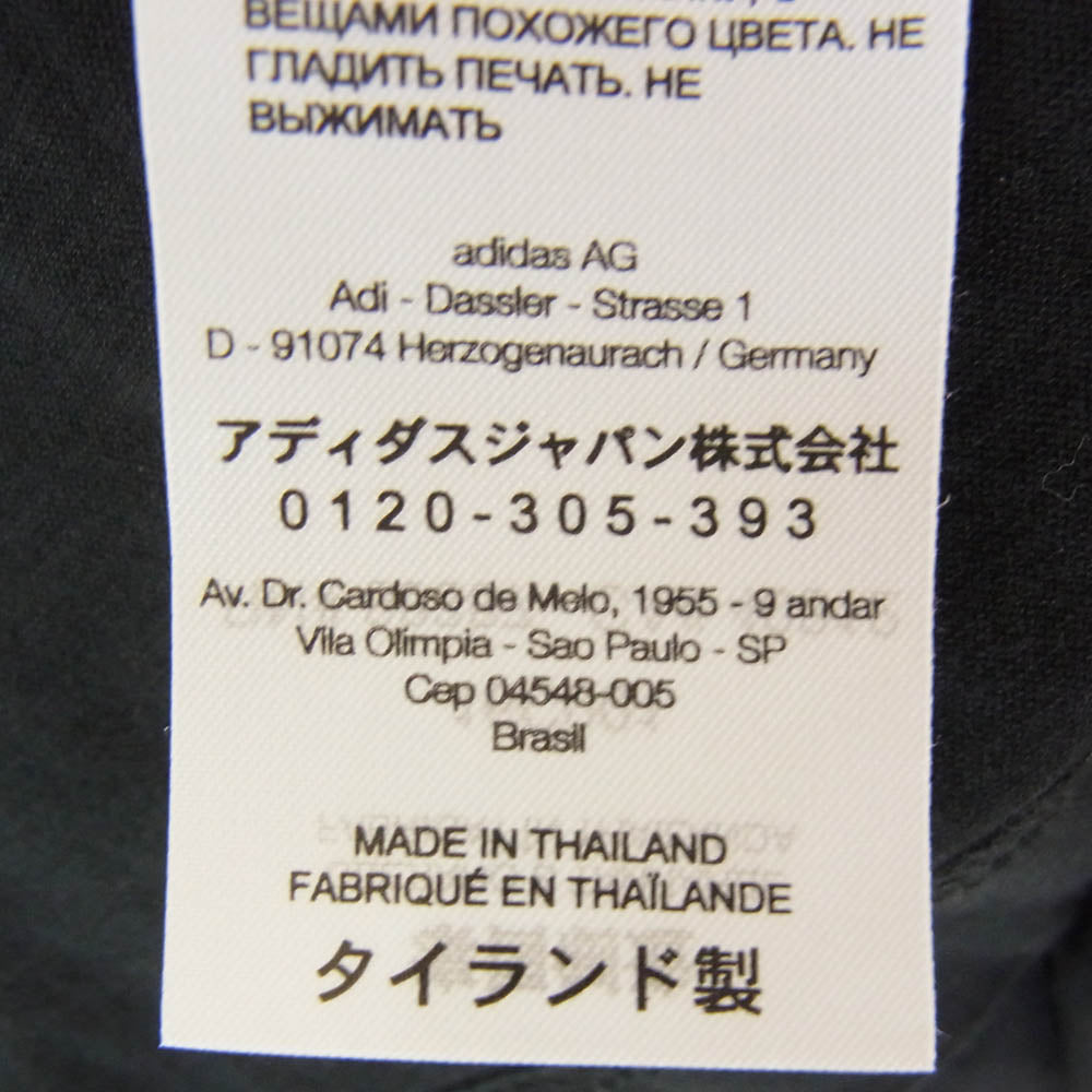 Y-3 Yohji Yamamoto ワイスリー ヨウジヤマモト HG6095 M CH1 SS TEE CF STRIPES ストライプ クルーネック 半袖 Tシャツ ブラック系 2XL【中古】