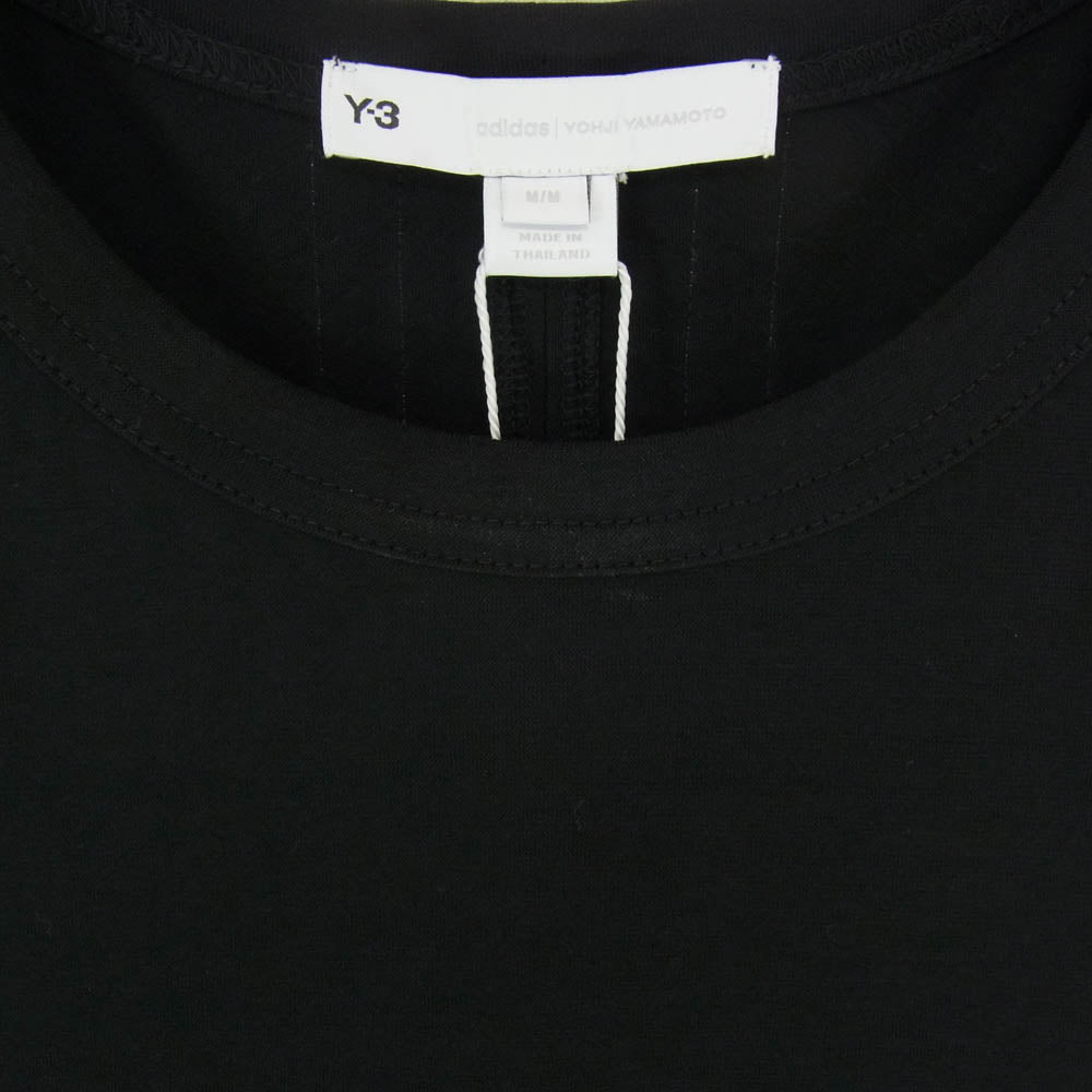 Y-3 Yohji Yamamoto ワイスリー ヨウジヤマモト HG6089 OVERSIZED SHORT SLEEVE STRIPES TEE オーバーサイズ ショートスリーブ ストライプ クルーネック 半袖 Tシャツ ブラック系 M【極上美品】【中古】