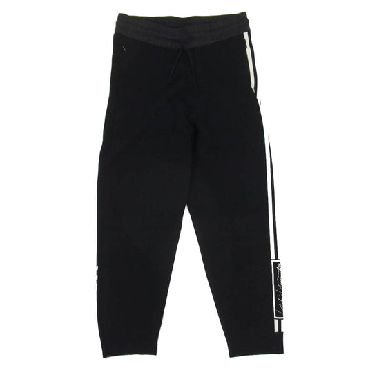 Y-3 Yohji Yamamoto ワイスリー ヨウジヤマモト FJ0373 Tech Knit Wide Pants ストライプ テック ニット ワイドパンツ ブラック系 M【中古】