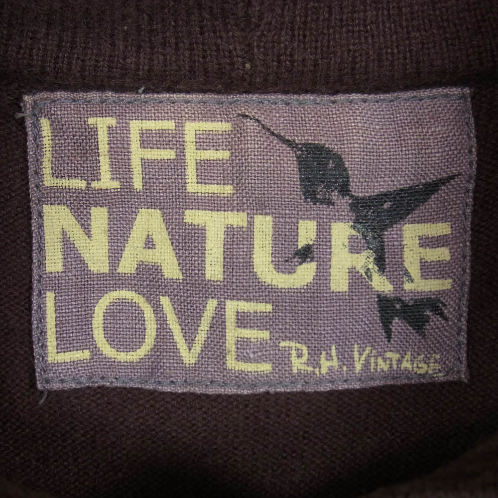 フリーシティ R.H.VINTAGE LIFE NATURE LOVE カシミヤ ニット フーディー パーカー ブラウン系 表記無し【中古】