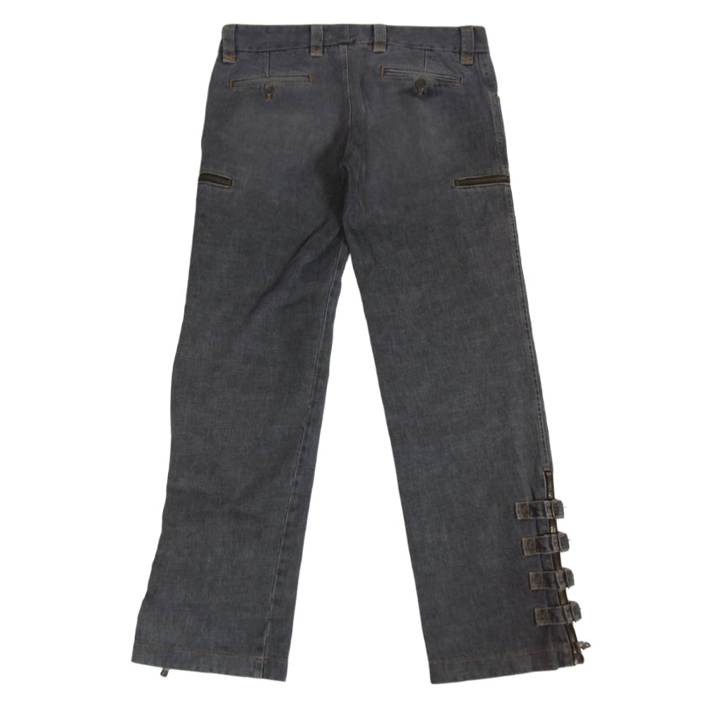 DOLCE&GABBANA ドルチェアンドガッバーナ ボンテージ デニム パンツ グレー系 48【中古】