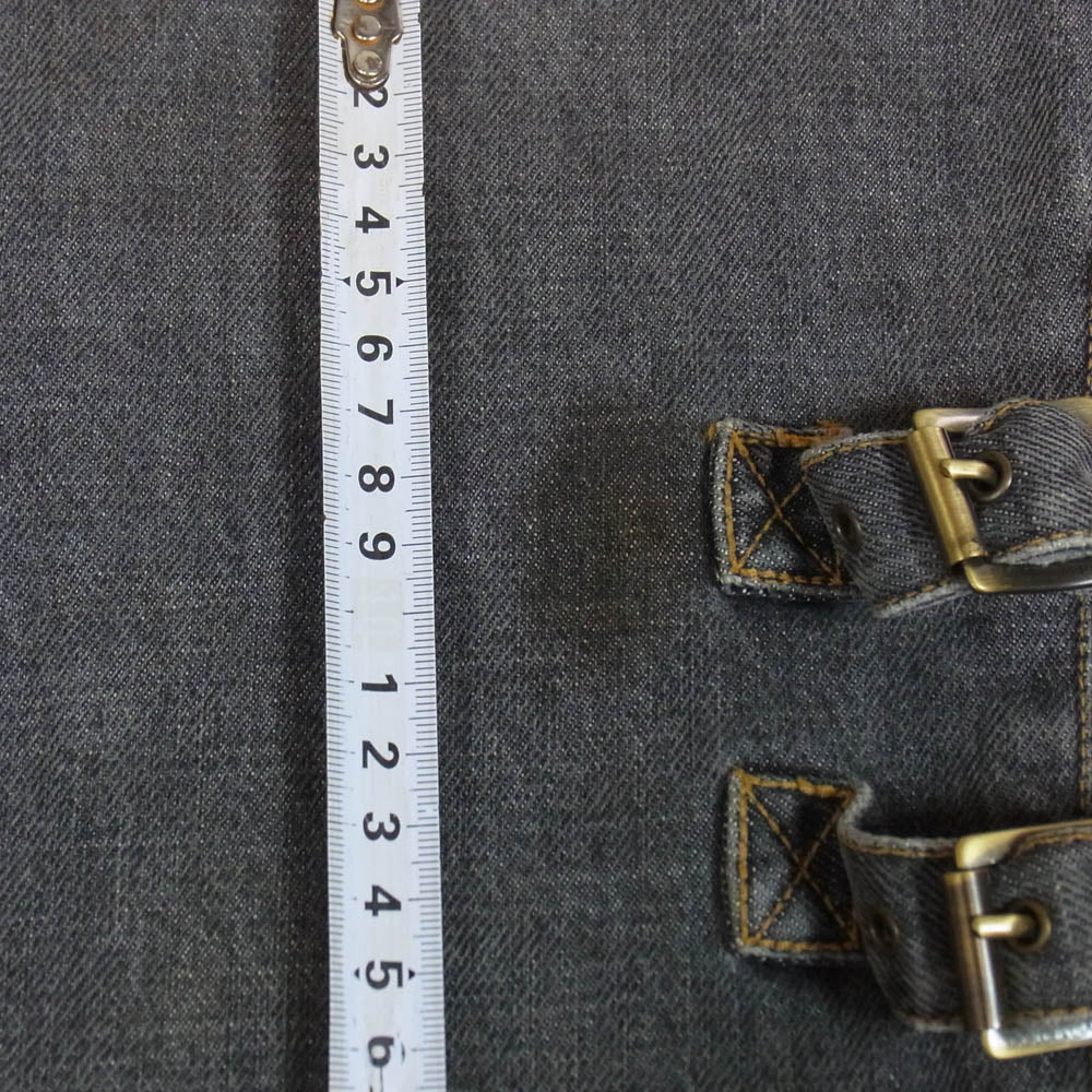 DOLCE&GABBANA ドルチェアンドガッバーナ ボンテージ デニム パンツ グレー系 48【中古】