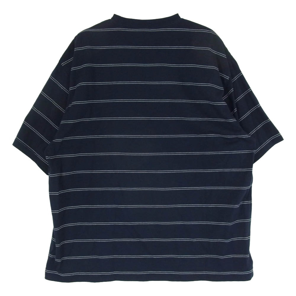 The Ennoy Professional ザ エンノイ プロフェッショナル Panel Border S/S T-Shirt 3colors パネル ボーダー 半袖 Tシャツ ネイビー系 L【中古】