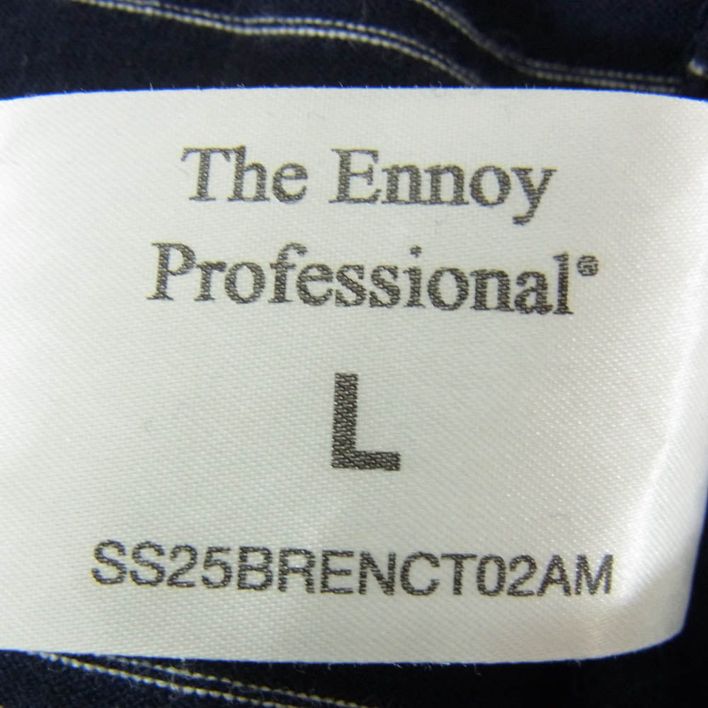 The Ennoy Professional ザ エンノイ プロフェッショナル Panel Border S/S T-Shirt 3colors パネル ボーダー 半袖 Tシャツ ネイビー系 L【中古】