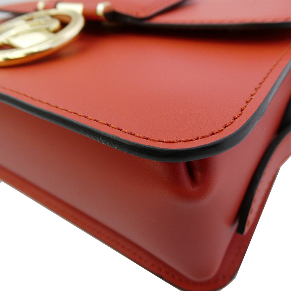 Longchamp ロンシャン BOX TROT CROSSBODY BAG ボックストロット クロスボディ レザー ショルダー バッグ オレンジ系【中古】