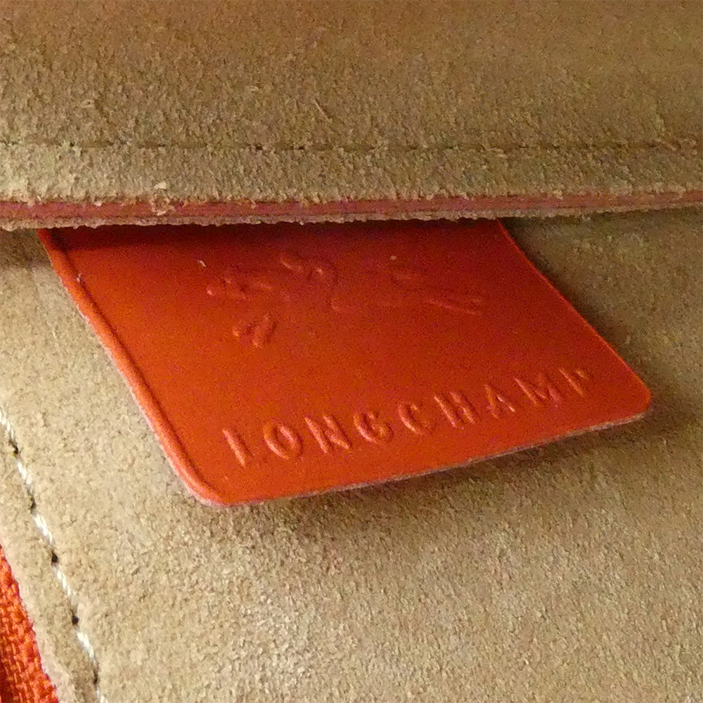 Longchamp ロンシャン BOX TROT CROSSBODY BAG ボックストロット クロスボディ レザー ショルダー バッグ オレンジ系【中古】
