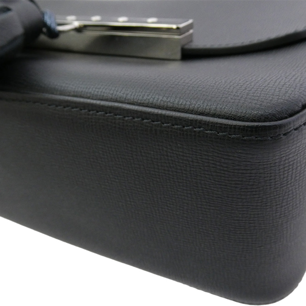 Longchamp ロンシャン Game on ゲームオン レザー ショルダー バッグ ブラック系【美品】【中古】