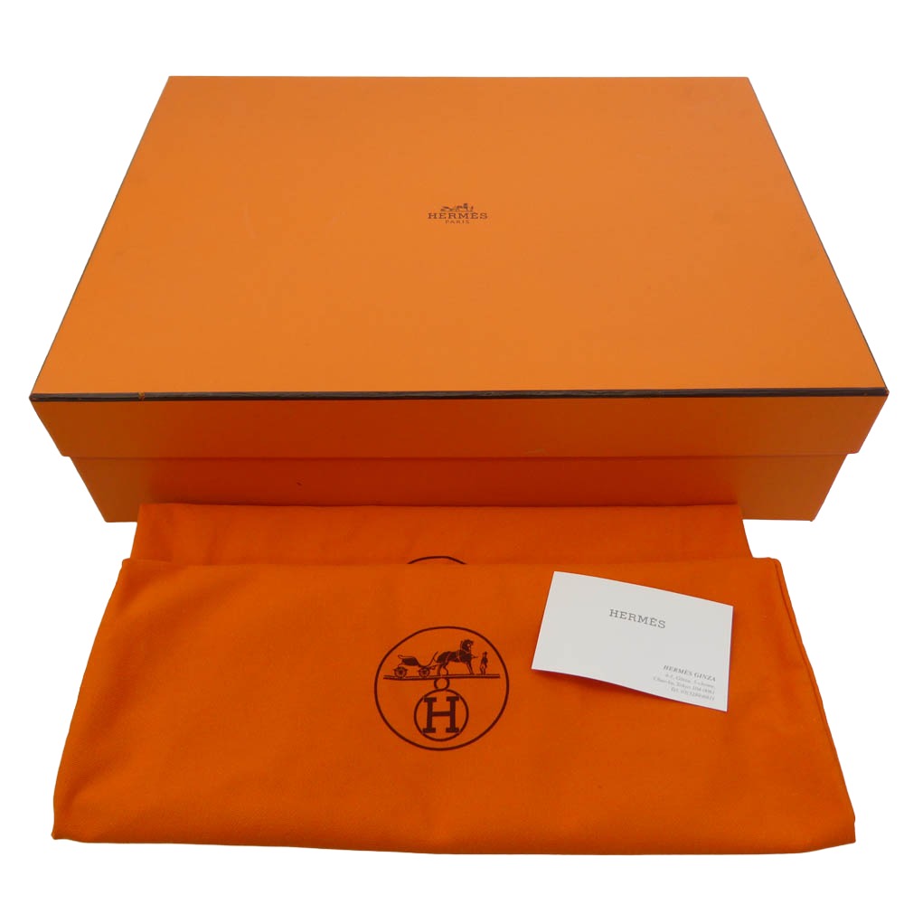 HERMES エルメス サイドジップ レザー ロング ブーツ ブラック系 42