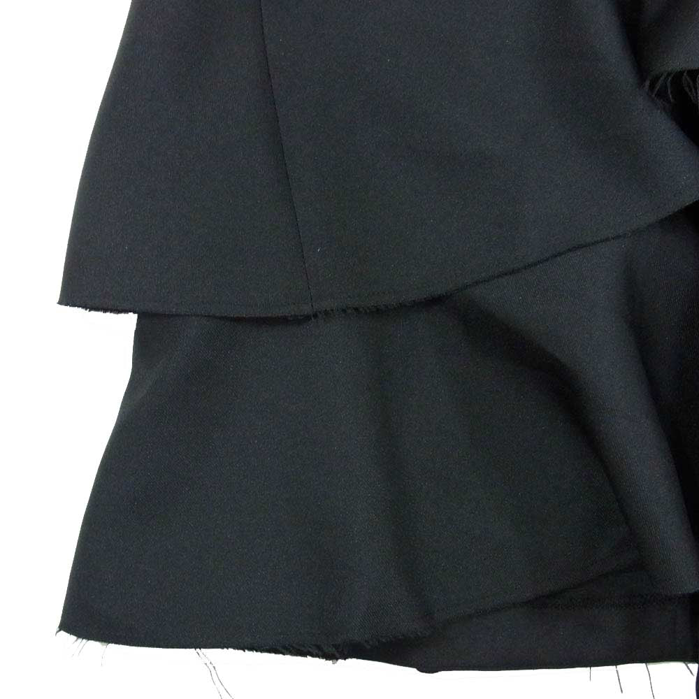 BLACK COMME des GARCONS ブラックコムデギャルソン 1N-S013 AD2024 レイヤード エステル スカート ブラック系 M【中古】