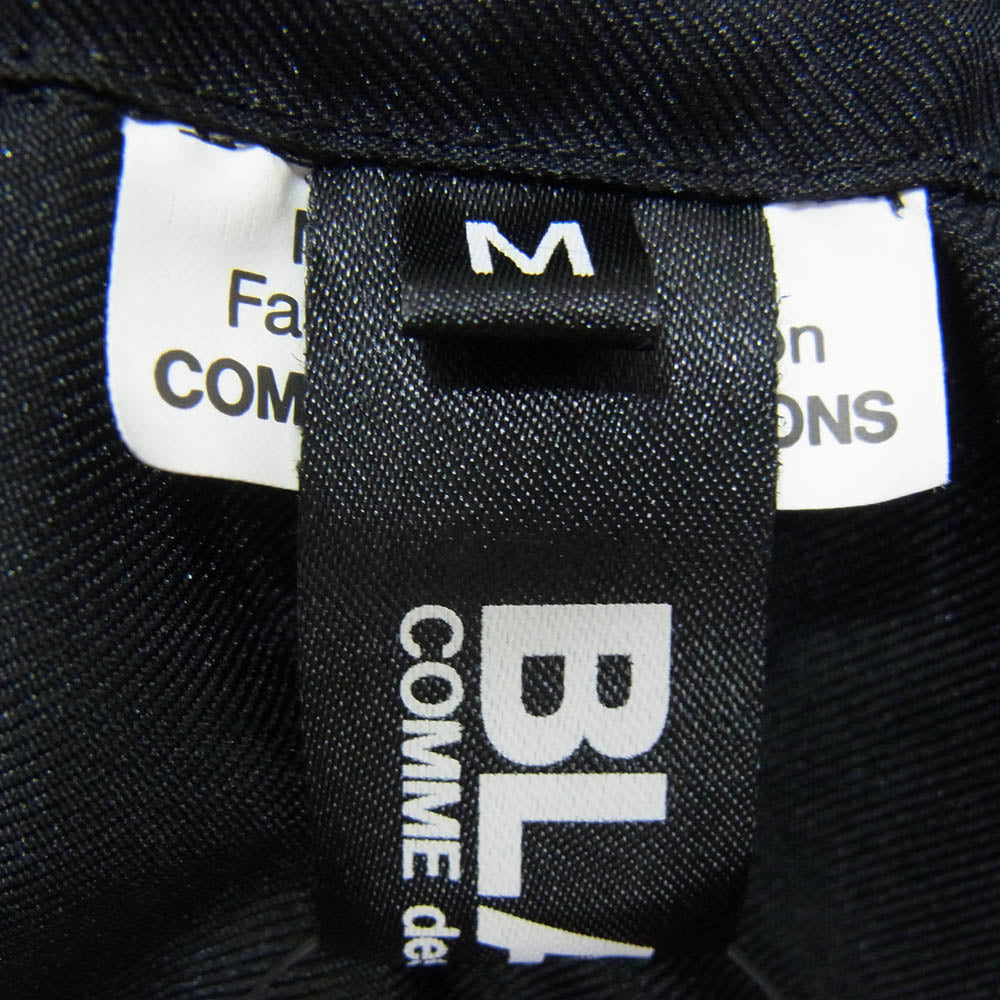 BLACK COMME des GARCONS ブラックコムデギャルソン 1N-S013 AD2024 レイヤード エステル スカート ブラック系 M【中古】