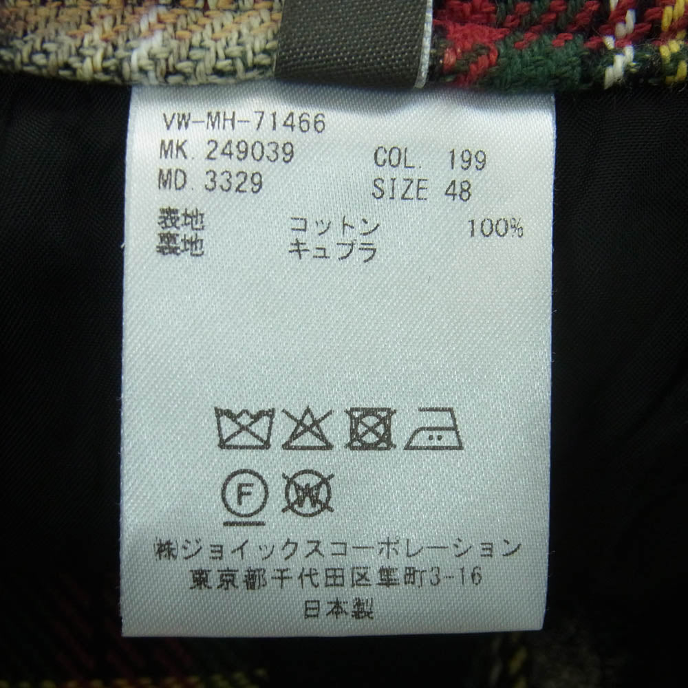 Vivienne WestwoodMAN ヴィヴィアンウエストウッドマン VW-MH-71466 MIST CHECK SAMURAI ミストチェック サムライ トラウザー テーパード パンツ ブラック系 ベージュ系 48【中古】