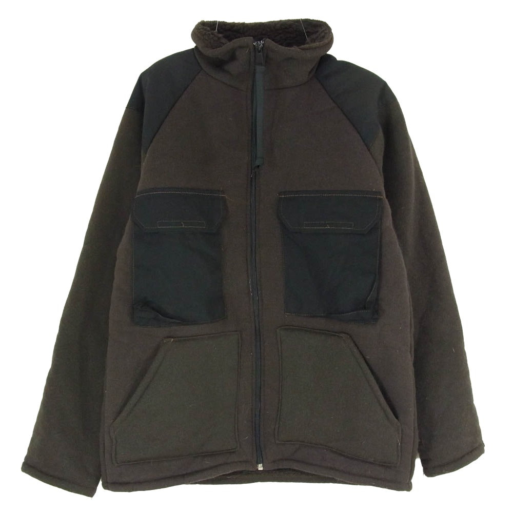 ヴィンテージ 90s US ARMY 米軍 SHIRT COLD WEATHER SYNTHETIC FIBER PILE シャツ コールドウェザー シンセティックファイバーパイル ベアー ジャケット ブラウン系 M【中古】