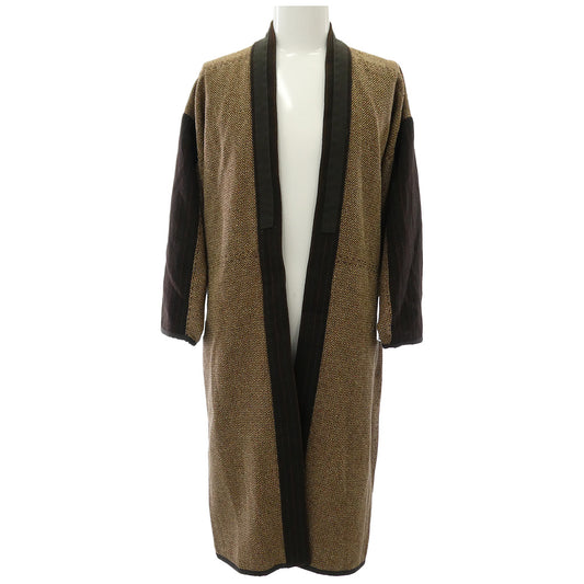 VISVIM ビズビム WMV 0317205013001 KIMONO COAT HERRINGBONE キモノコート ヘリンボーン ロングコート ブラウン系 2【中古】
