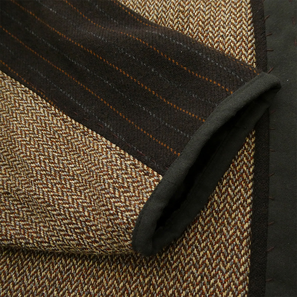 VISVIM ビズビム WMV 0317205013001 KIMONO COAT HERRINGBONE キモノコート ヘリンボーン ロングコート ブラウン系 2【中古】
