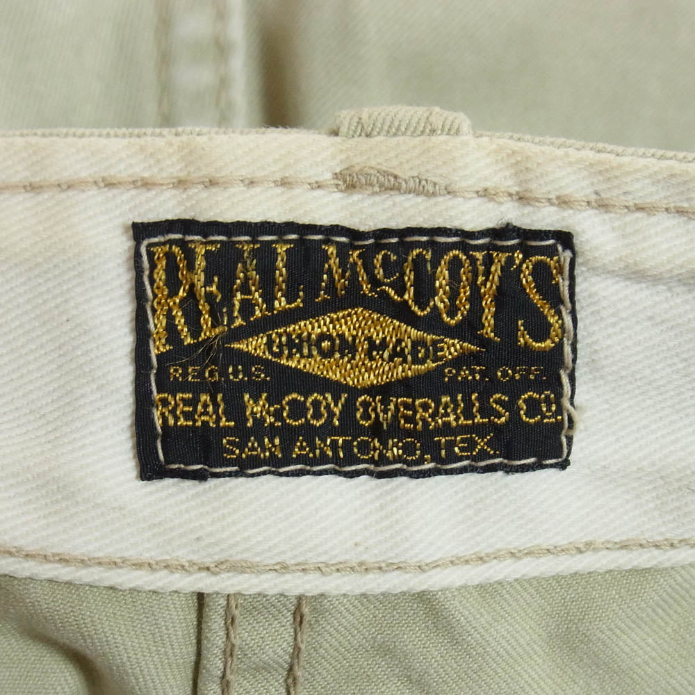 The REAL McCOY'S ザリアルマッコイズ ARMY トラウザーズ カーキ チノ パンツ ベージュ系 M【中古】