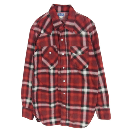 The REAL McCOY'S ザリアルマッコイズ チェック ウエスタン 長袖 シャツ レッド系 14【中古】