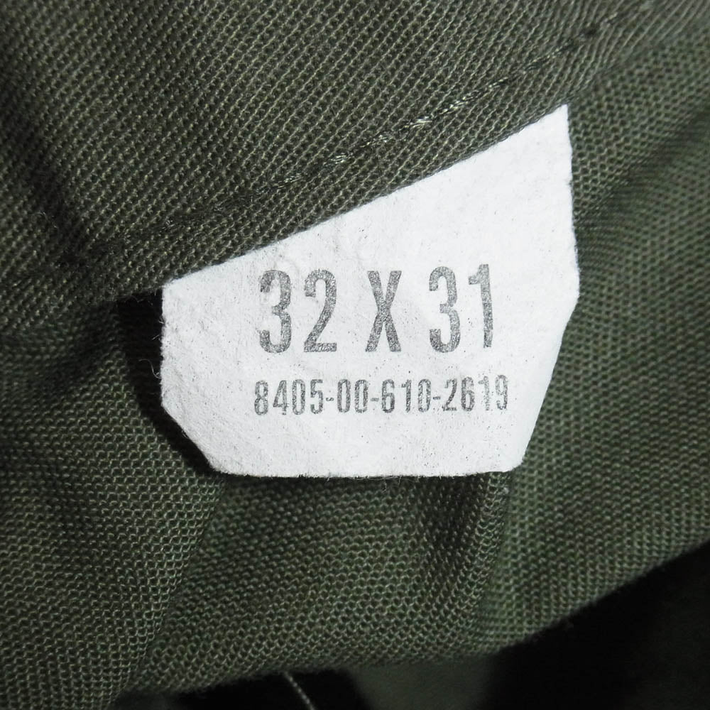 ヴィンテージ 80s US ARMY 米軍 ユーティリティ トラウザーズ ベイカー パンツ カーキ系 32【中古】