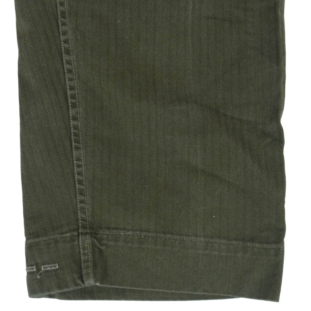 ヴィンテージ 60s 70s Dutch Armed Forces オランダ軍 HBT ミリタリー カーゴ パンツ カーキ系 表記無し【中古】