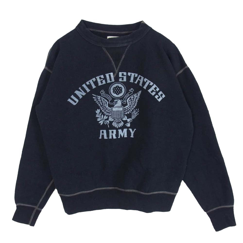 The REAL McCOY'S ザリアルマッコイズ US ARMY プリント 前V スウェット ブラック系 M【中古】