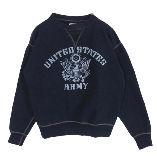 The REAL McCOY'S ザリアルマッコイズ US ARMY プリント 前V スウェット ブラック系 M【中古】