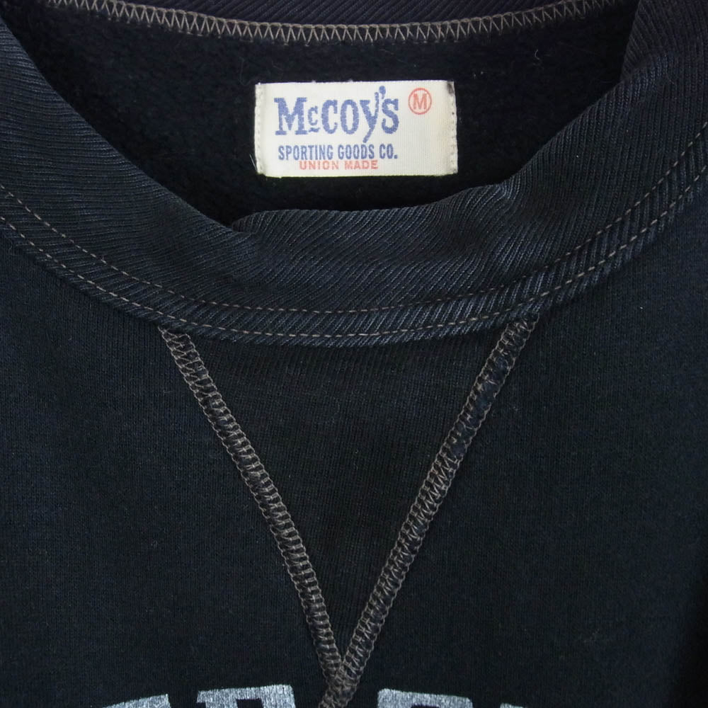 The REAL McCOY'S ザリアルマッコイズ US ARMY プリント 前V スウェット ブラック系 M【中古】