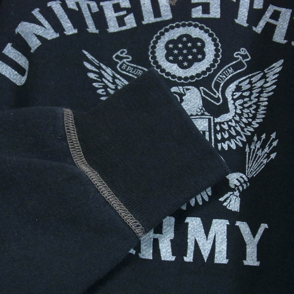 The REAL McCOY'S ザリアルマッコイズ US ARMY プリント 前V スウェット ブラック系 M【中古】