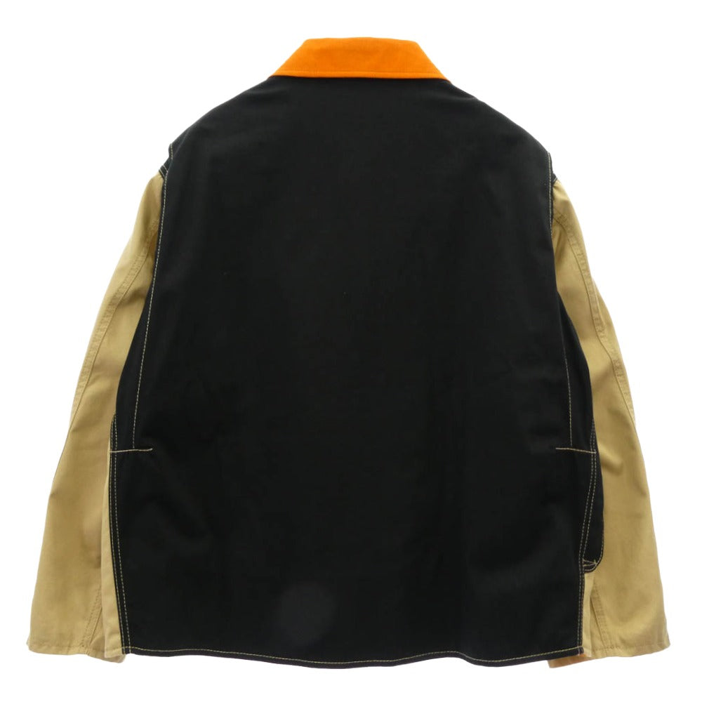 MARNI マルニ 23SS JUMU0137QU コットンギャバジン バイカラー ジャケット ブルゾン ベージュ系 マルチカラー系 46【極上美品】【中古】