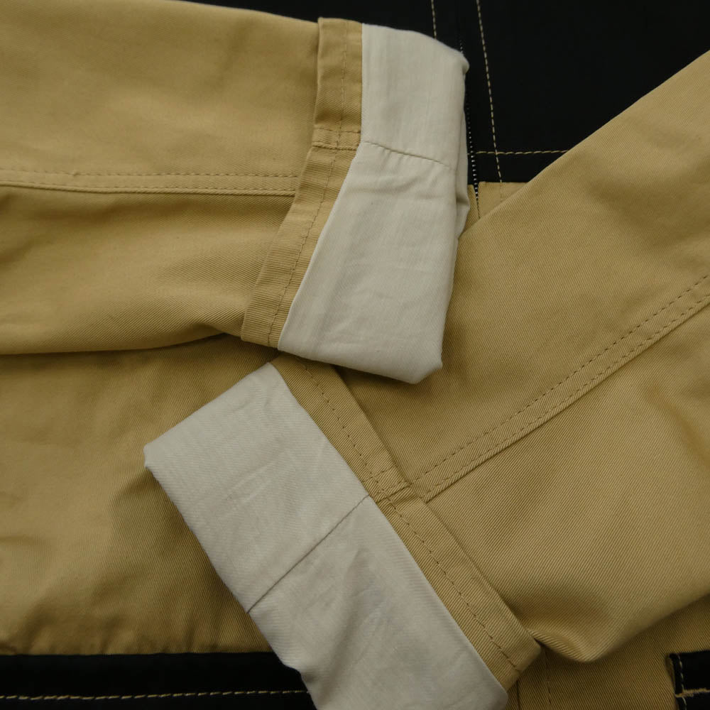 MARNI マルニ 23SS JUMU0137QU コットンギャバジン バイカラー ジャケット ブルゾン ベージュ系 マルチカラー系 46【極上美品】【中古】